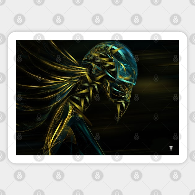 Collider - Fractal Visionary - Alien - Manafold Art Sticker by Manafold